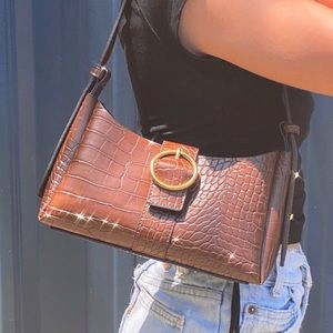 PETA + JAIN croc baguette bag